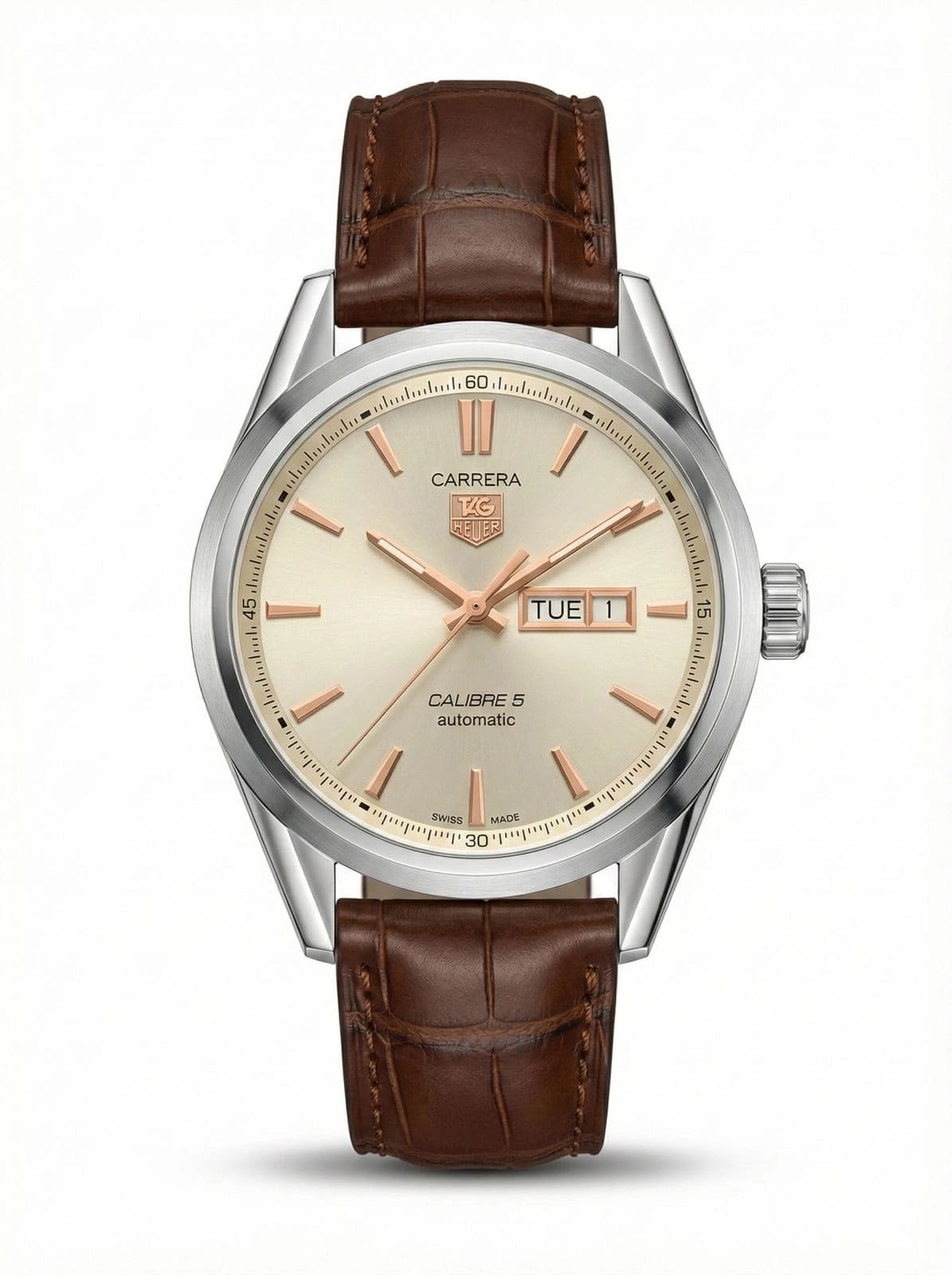 TAG Heuer Carrera Calibre 5 –  Brown Leather Strap