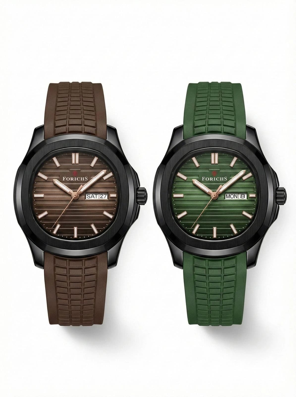 FORICHS Quartz Watch –Rubber Strap